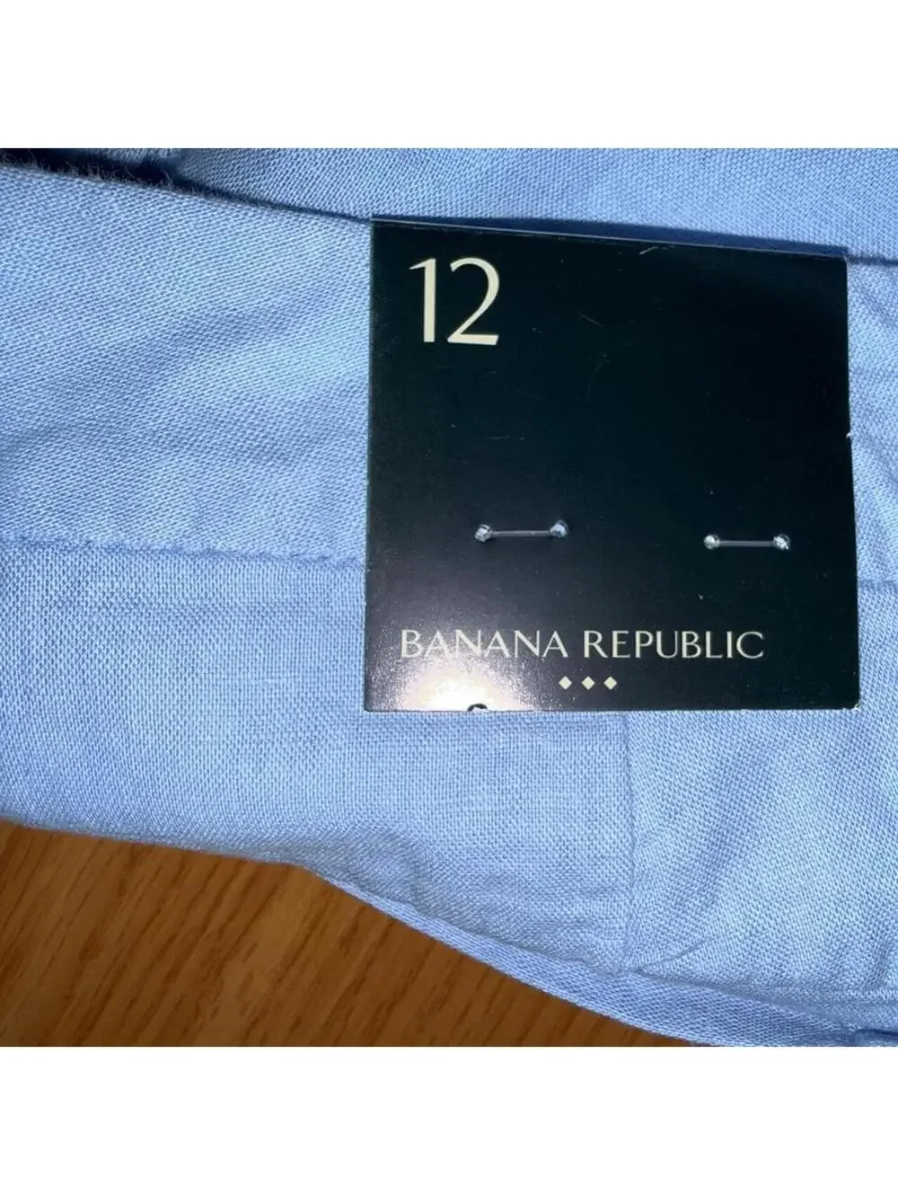 Banana Republic Women's Blue linen dress pant sz 12 preppy cottage office